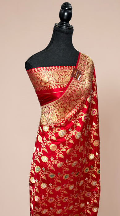 Ektara Pure Katan Silk Banarasi Handloom Saree - Kadiyal Jangla