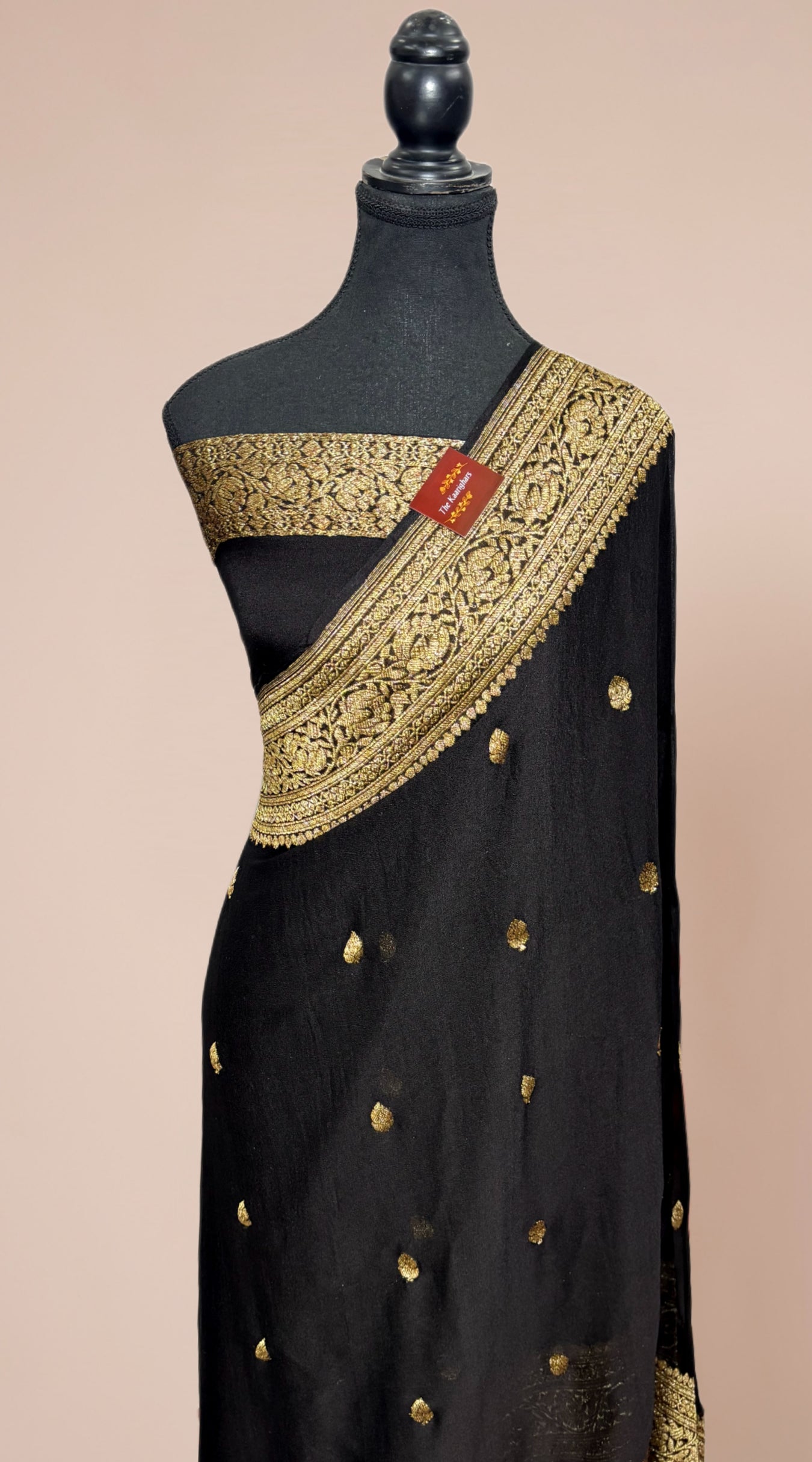 Georgette - Gold Zari