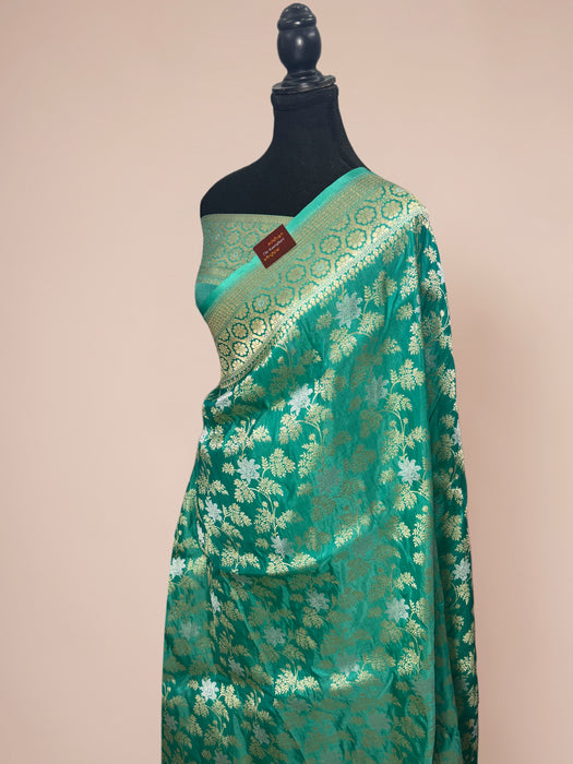 Pure Katan Banarasi Handloom Saree - Sona Roopa Jaal