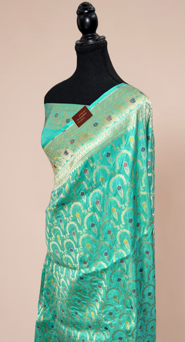 Pure Katan Banarasi Handloom Saree - Meenakari Work