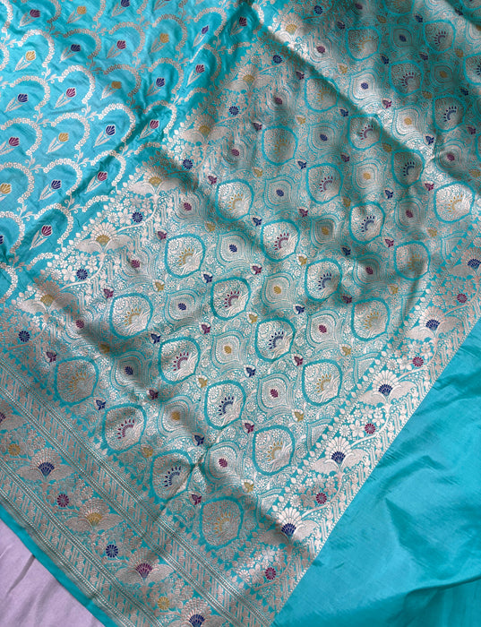 Pure Katan Banarasi Handloom Saree - Meenakari Work
