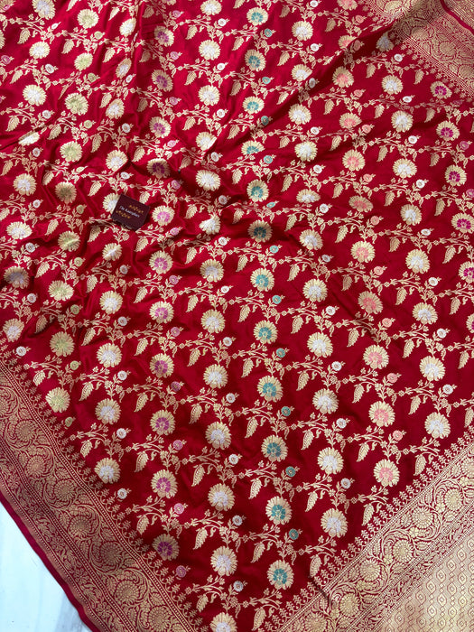 Ektara Pure Katan Silk Banarasi Handloom Saree - Kadiyal Jangla