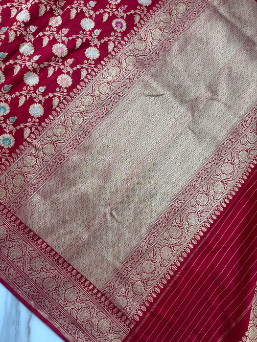 Ektara Pure Katan Silk Banarasi Handloom Saree - Kadiyal Jangla