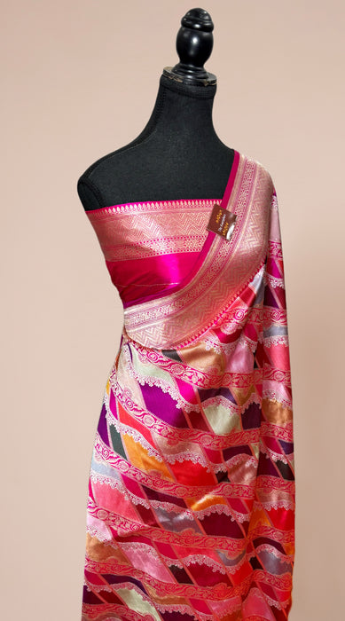 Ektara Pure Katan Silk Banarasi Handloom Saree - Rangkat Kadhiyal Jangla