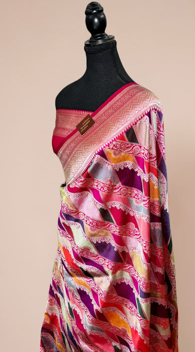 Ektara Pure Katan Silk Banarasi Handloom Saree - Rangkat Kadhiyal Jangla