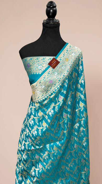 Pure Katan Banarasi Handloom Saree - Meenakari Work