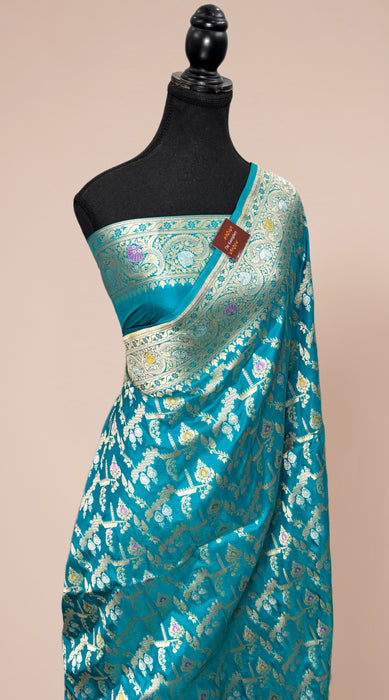Pure Katan Banarasi Handloom Saree - Meenakari Work