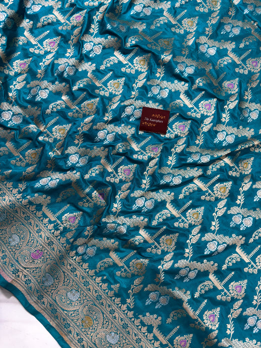Pure Katan Banarasi Handloom Saree - Meenakari Work