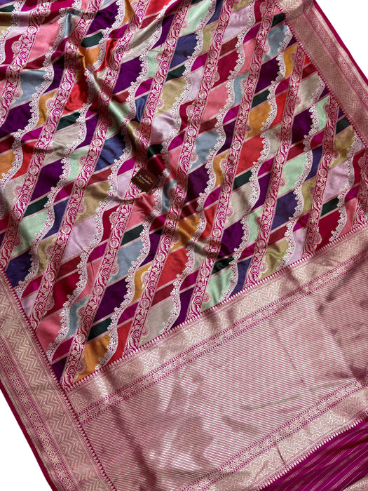 Ektara Pure Katan Silk Banarasi Handloom Saree - Rangkat Kadhiyal Jangla