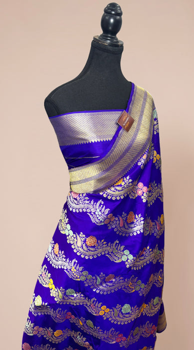 Ektara Pure Katan Silk Banarasi Handloom Saree - Kadiyal Jangla
