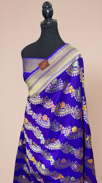 Ektara Pure Katan Silk Banarasi Handloom Saree - Kadiyal Jangla