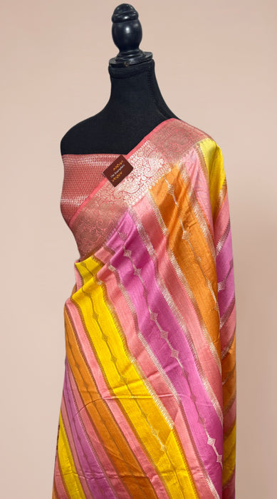 Rangkat Pure Soft Silk Chiniya Banarasi Handloom Saree