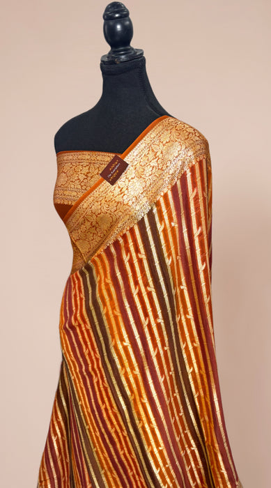 Rangkat Pure Khaddi Chiffon Banarasi Saree