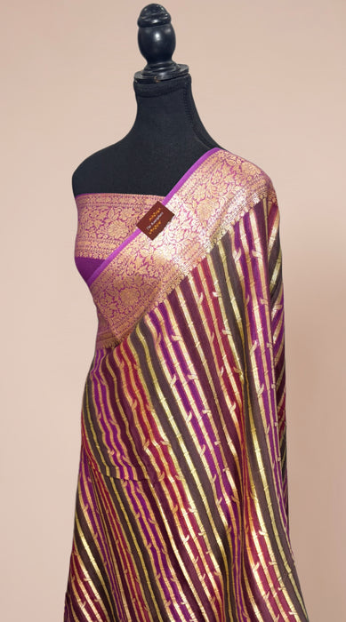 Rangkat Pure Khaddi Chiffon Banarasi Saree
