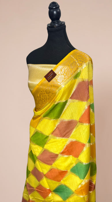 Rangkat Pure Soft Silk Chiniya Banarasi Handloom Saree