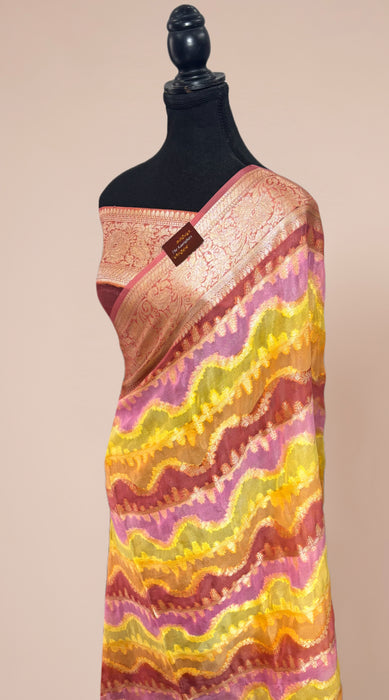 Rangkat Pure Khaddi Chiffon Banarasi Saree