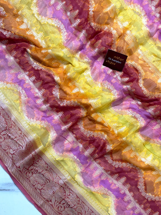 Rangkat Pure Khaddi Chiffon Banarasi Saree