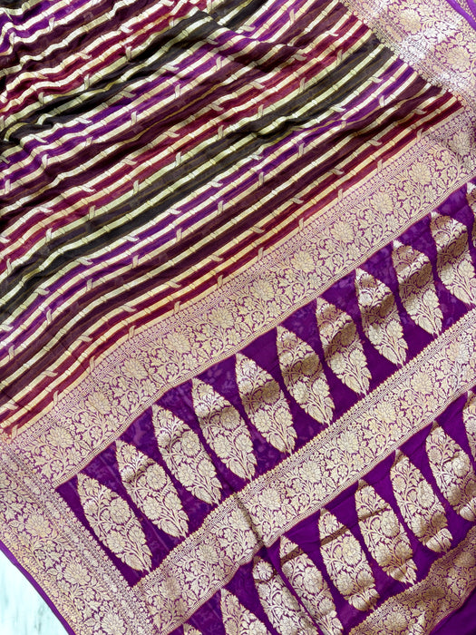 Rangkat Pure Khaddi Chiffon Banarasi Saree