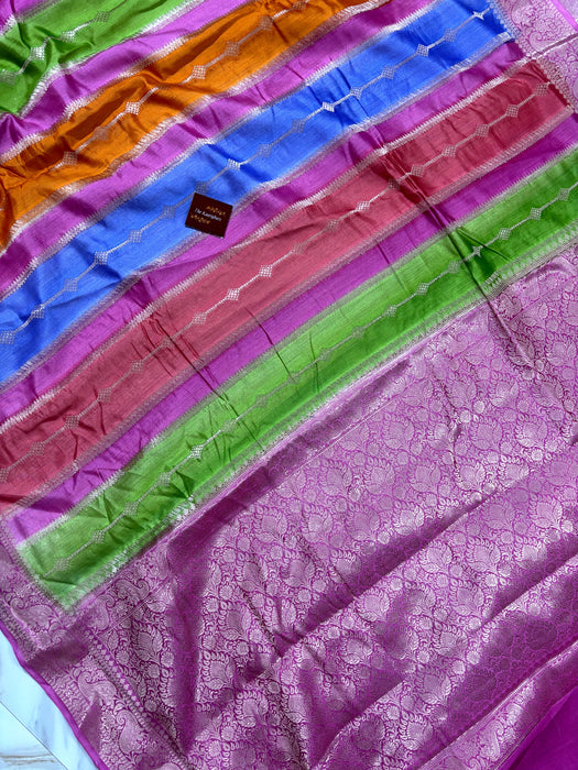 Rangkat Pure Soft Silk Chiniya Banarasi Handloom Saree