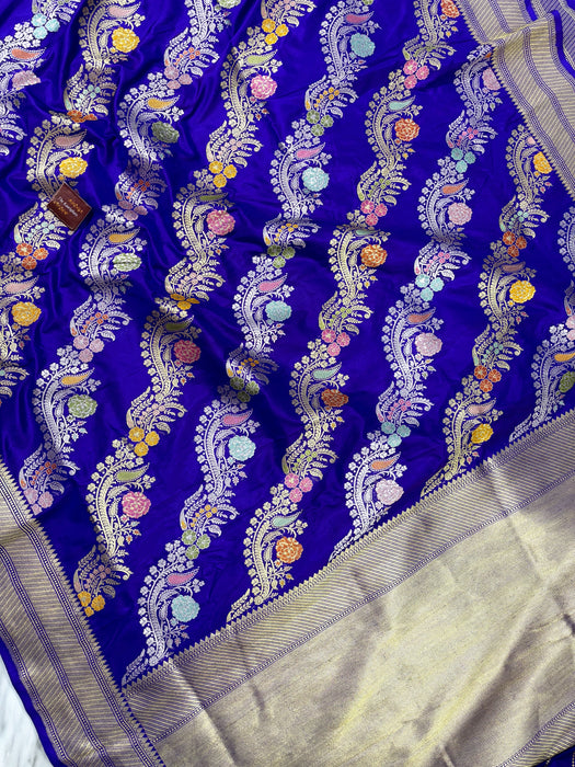 Ektara Pure Katan Silk Banarasi Handloom Saree - Kadiyal Jangla