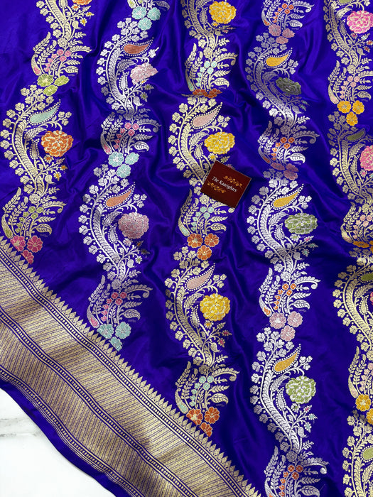 Ektara Pure Katan Silk Banarasi Handloom Saree - Kadiyal Jangla