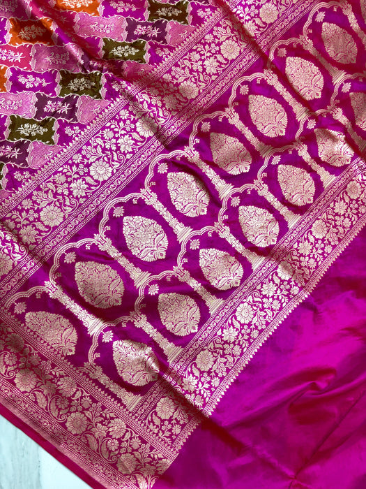 Rani Pure Katan Banarasi Handloom Saree - Rangkat