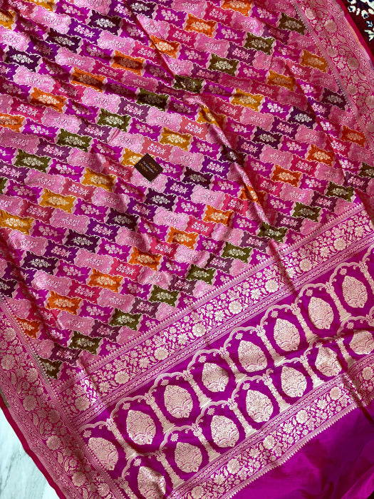 Rani Pure Katan Banarasi Handloom Saree - Rangkat