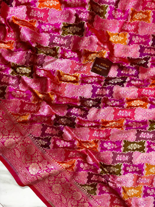 Rani Pure Katan Banarasi Handloom Saree - Rangkat
