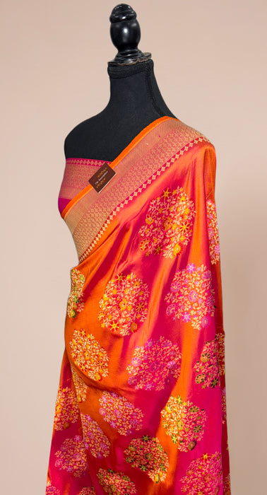 Ektara Pure Katan Silk Banarasi Handloom Saree - Kadiyal Jangla