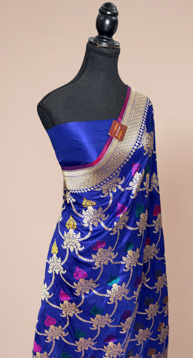 Ektara Pure Katan Silk Banarasi Handloom Saree - Kadiyal Jangla