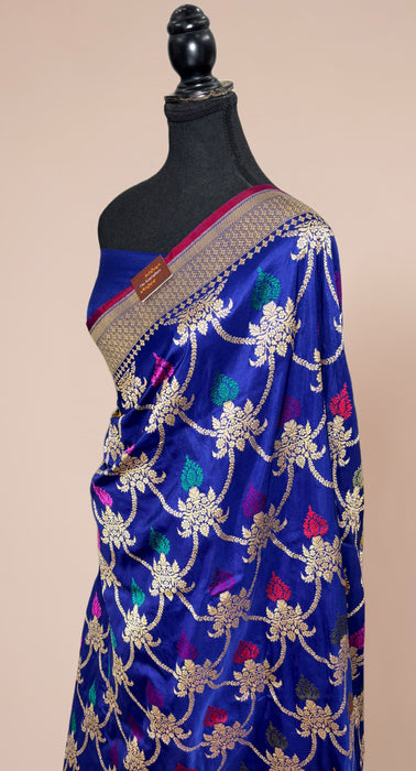 Ektara Pure Katan Silk Banarasi Handloom Saree - Kadiyal Jangla