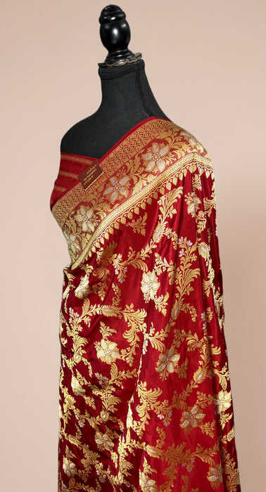 Ektara Pure Katan Silk Banarasi Handloom Saree - Kadiyal Jangla