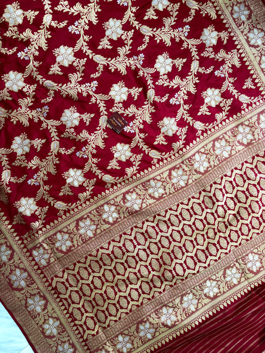 Ektara Pure Katan Silk Banarasi Handloom Saree - Kadiyal Jangla
