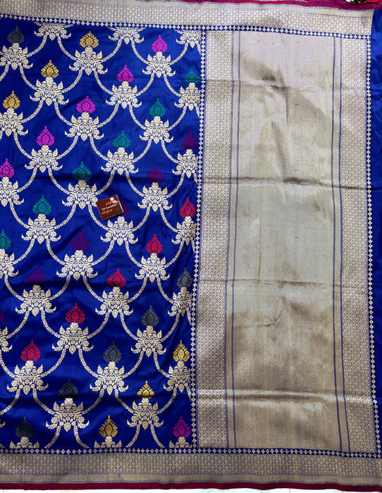 Ektara Pure Katan Silk Banarasi Handloom Saree - Kadiyal Jangla
