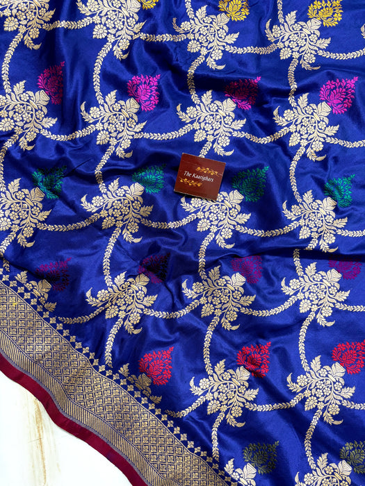 Ektara Pure Katan Silk Banarasi Handloom Saree - Kadiyal Jangla