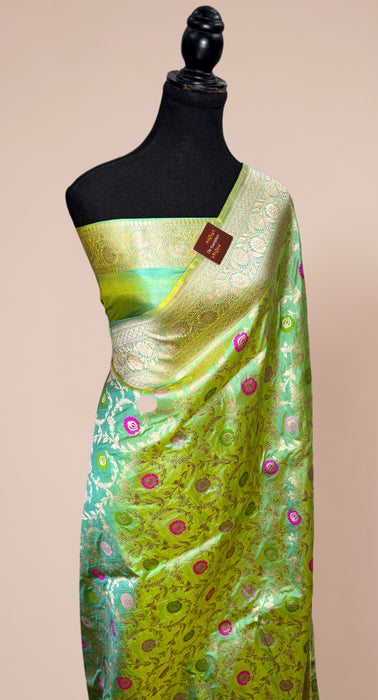 Pure Katan Banarasi Handloom Saree - Meenakari Work