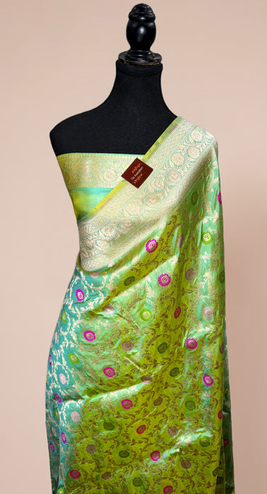 Pure Katan Banarasi Handloom Saree - Meenakari Work