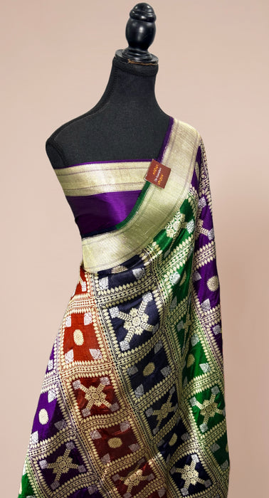 Megenta Pure Katan Banarasi Handloom Saree - Rangkat