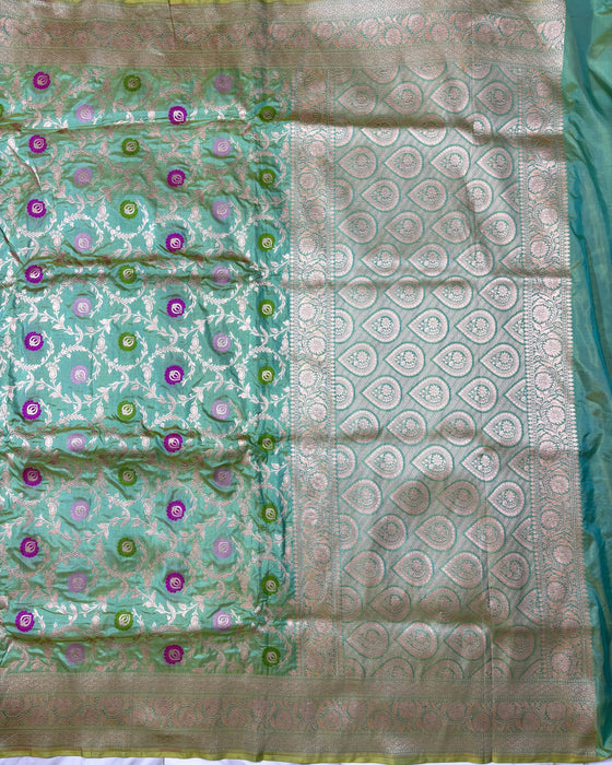 Pure Katan Banarasi Handloom Saree - Meenakari Work