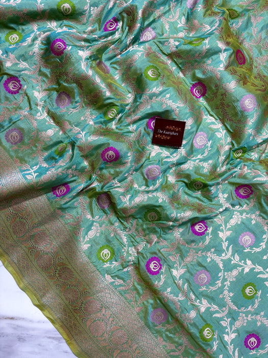 Pure Katan Banarasi Handloom Saree - Meenakari Work