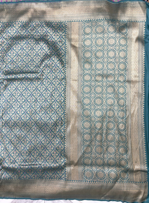 Pure Katan Banarasi Handloom Saree - Brocade Tanchui