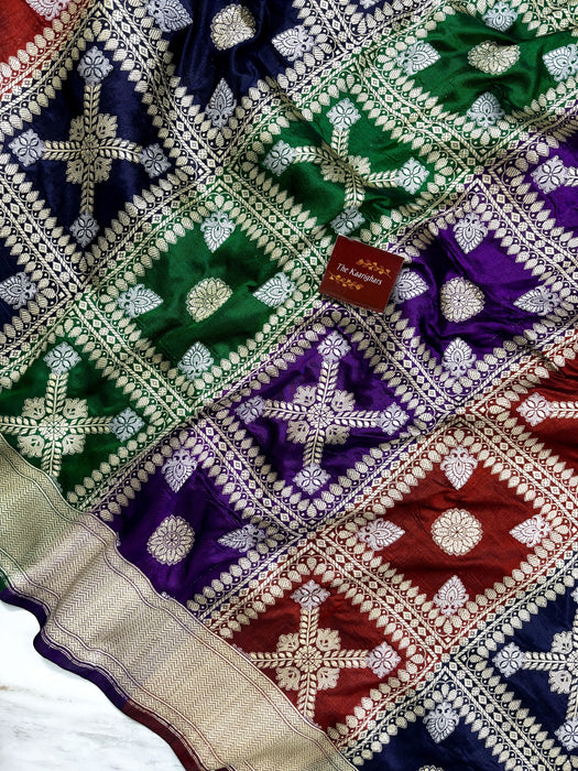 Megenta Pure Katan Banarasi Handloom Saree - Rangkat