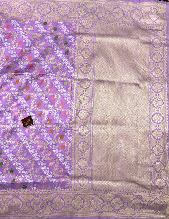 Ektara Pure Katan Silk Banarasi Handloom Saree - Kadiyal Jangla
