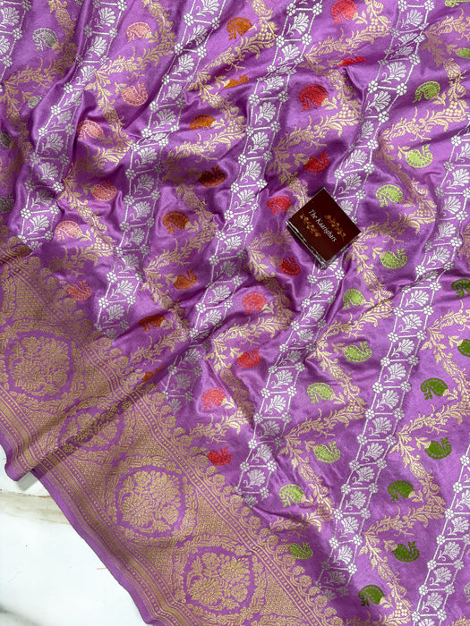 Ektara Pure Katan Silk Banarasi Handloom Saree - Kadiyal Jangla