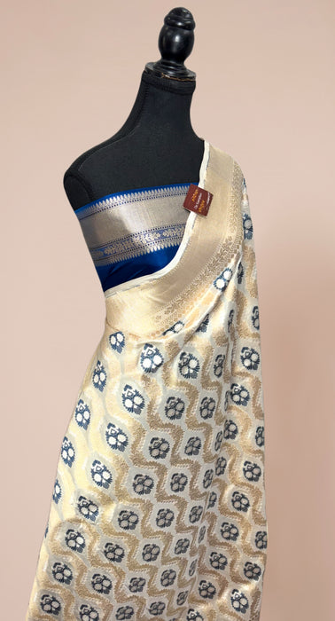 Pure Katan Banarasi Handloom Saree - Sona Roopa Meenakari