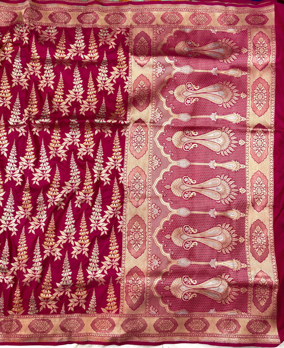 Pure Katan Banarasi Handloom Saree - Brocade Tanchui