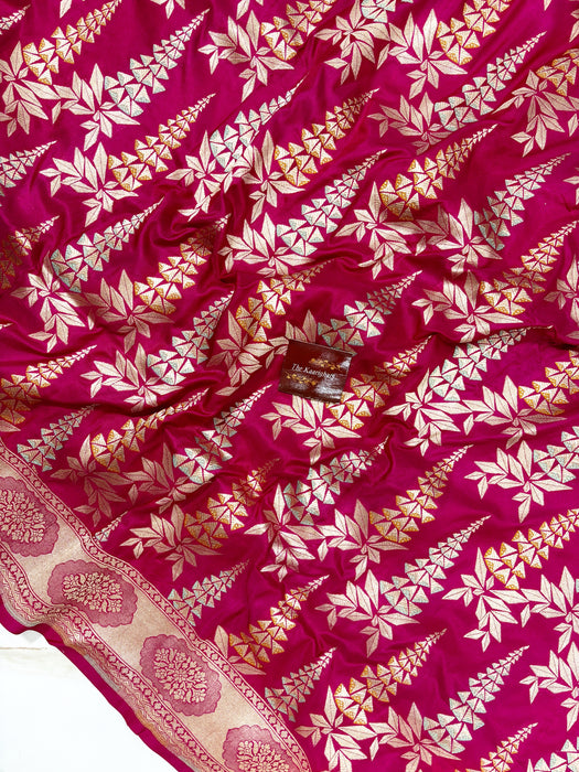 Pure Katan Banarasi Handloom Saree - Brocade Tanchui