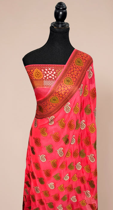 Pure Khaddi Chiffon Banarasi Saree