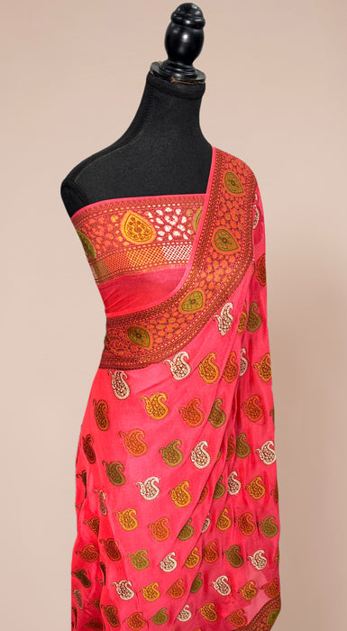 Pure Khaddi Chiffon Banarasi Saree