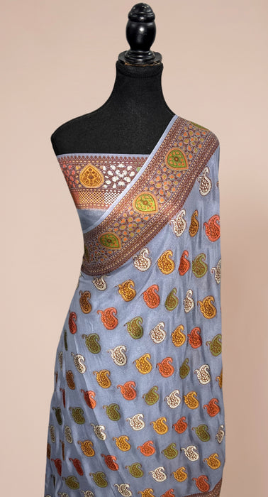 Pure Khaddi Chiffon Banarasi Saree